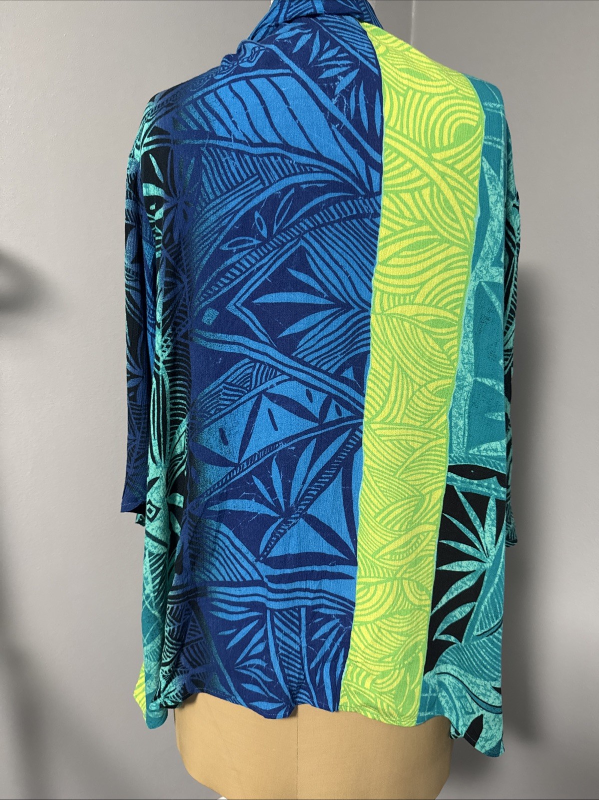 Sharon Anthony 2X/3X Asymmetrical Abstract Artsy Boho Lagenlook Top Art2wear