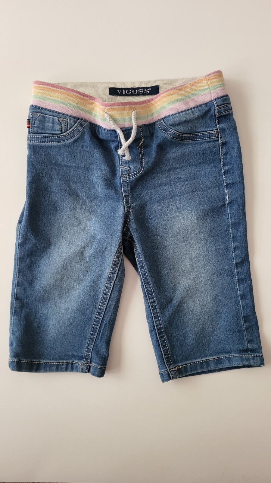 Vigoss Bermuda Shorts Girls Sz XS 5/6 The Thompson Rainbow Elastic Waist Pull On