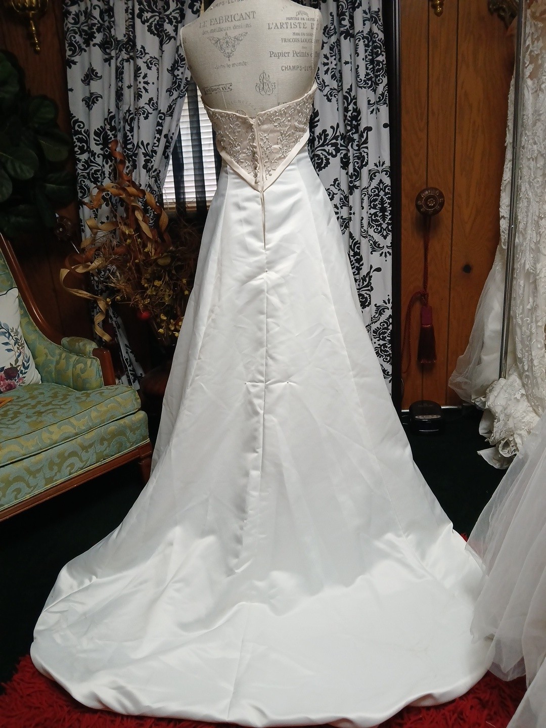 Mori Lee Ivory And Champagne Wedding Dress With Embellished Bodice Size 6