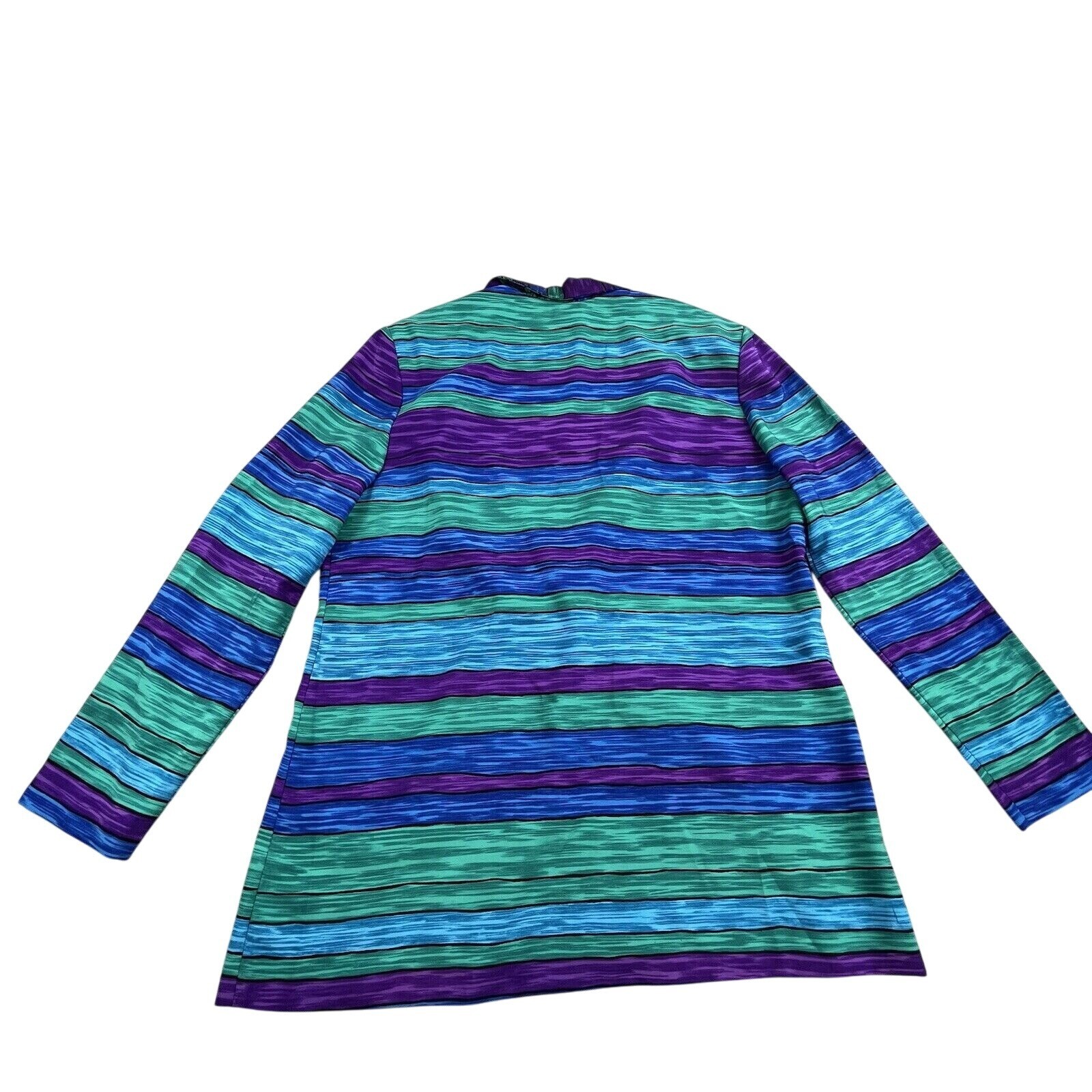 VTG Michael & Company Womens 8 ColorBlock Purple Rave Blouse Tunic USA Made BOHO