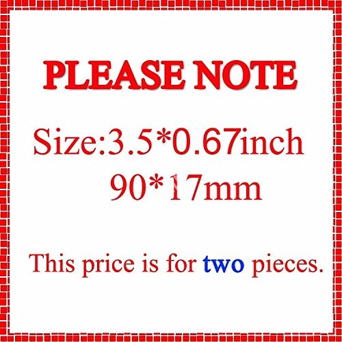(Set of 2) Slant SS Grill Side Fender Trunk Emblem Badge Decal with Sticker for