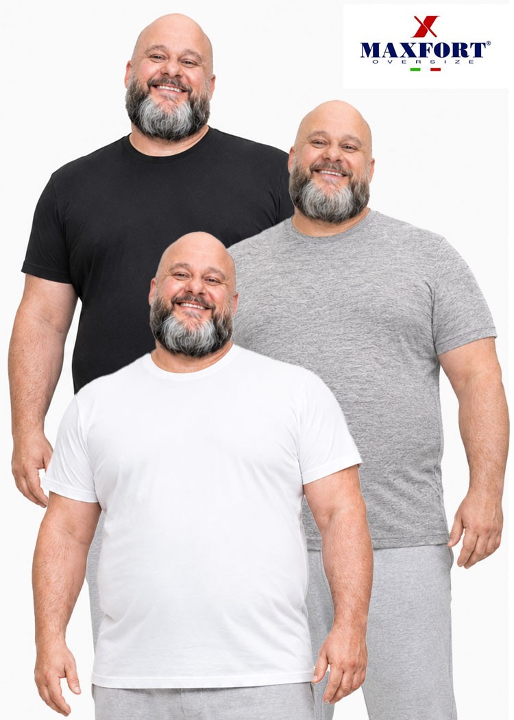 men’s underwear PLUS SIZES crewneck sweater cotton t-shirt from 2XL to 10XL Maxf