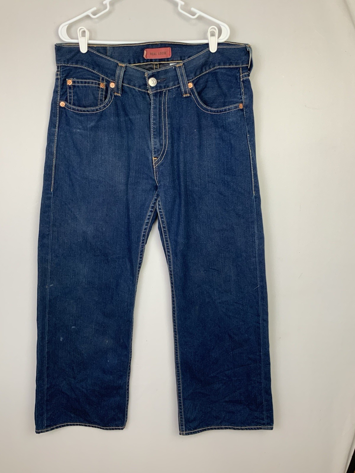VTG Levi’s Type 1 Real Loose Jeans Mens 36×30 Blue Straight Leg Denim Dark Wash
