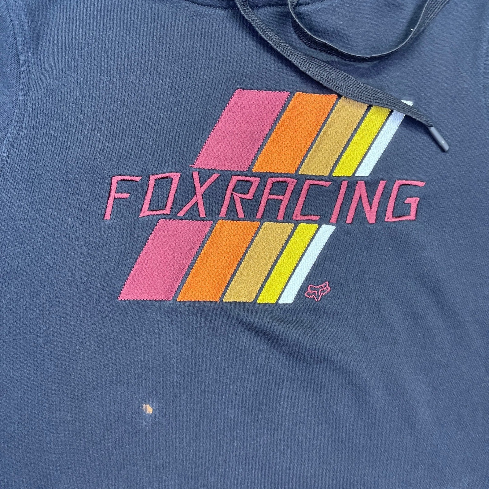 FOX Racing Hoodie Pullover Sweatshirt Black Striped Graphic Mens/Women Sz M