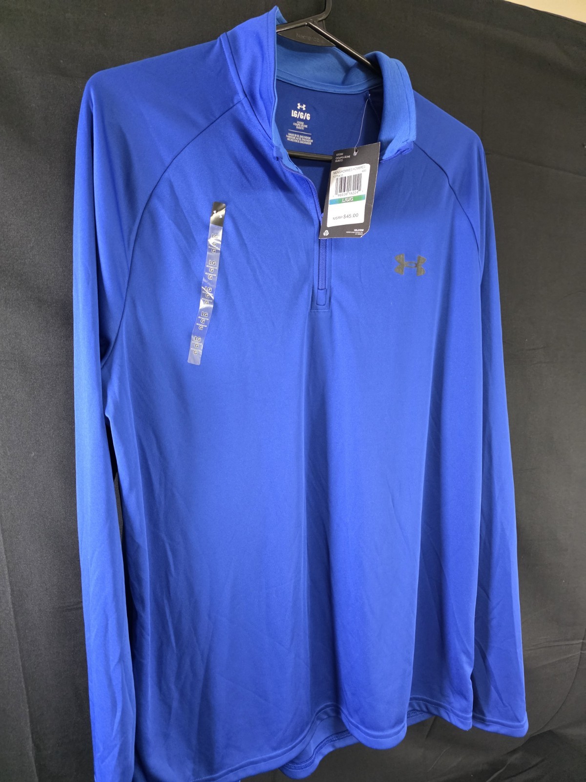 NWT Under Armour Tech Loose Fit Pullover Track Jacket Sweat Shirt Men Royal Blue