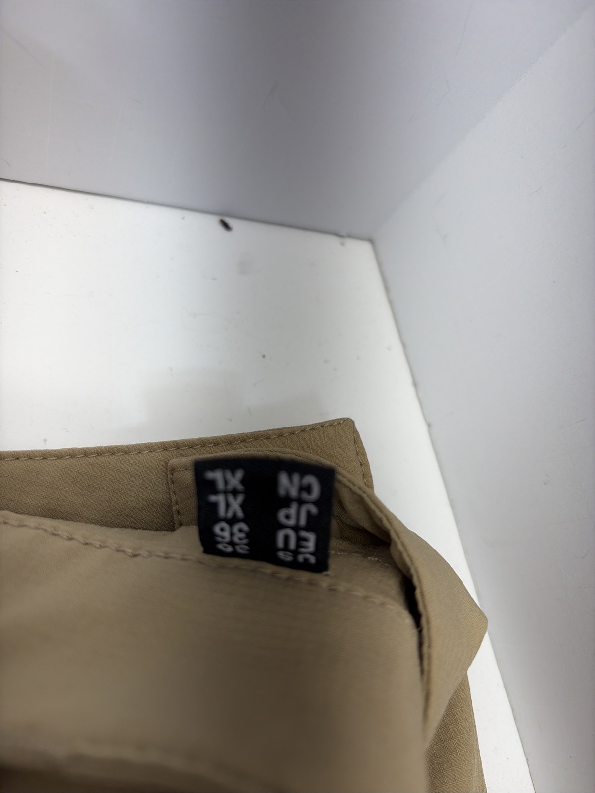 2-Tacvasen Men’s Tan/Black Hiking Shorts Quick Dry Cargo Zip Pockets SZ 36