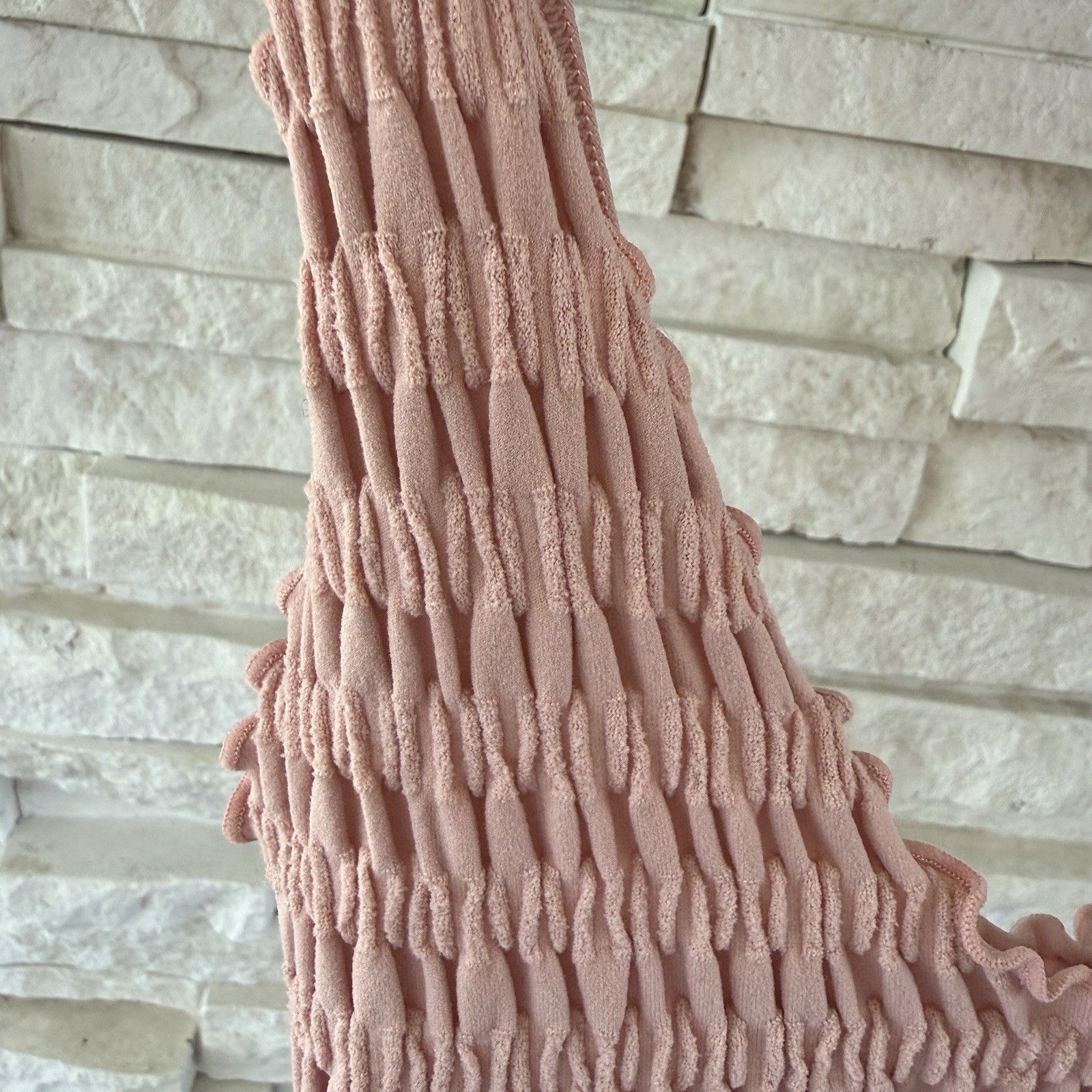 Free People Intimately Smocked V-Neck Dusty Pink Spaghetti Strap Tank Top Size M