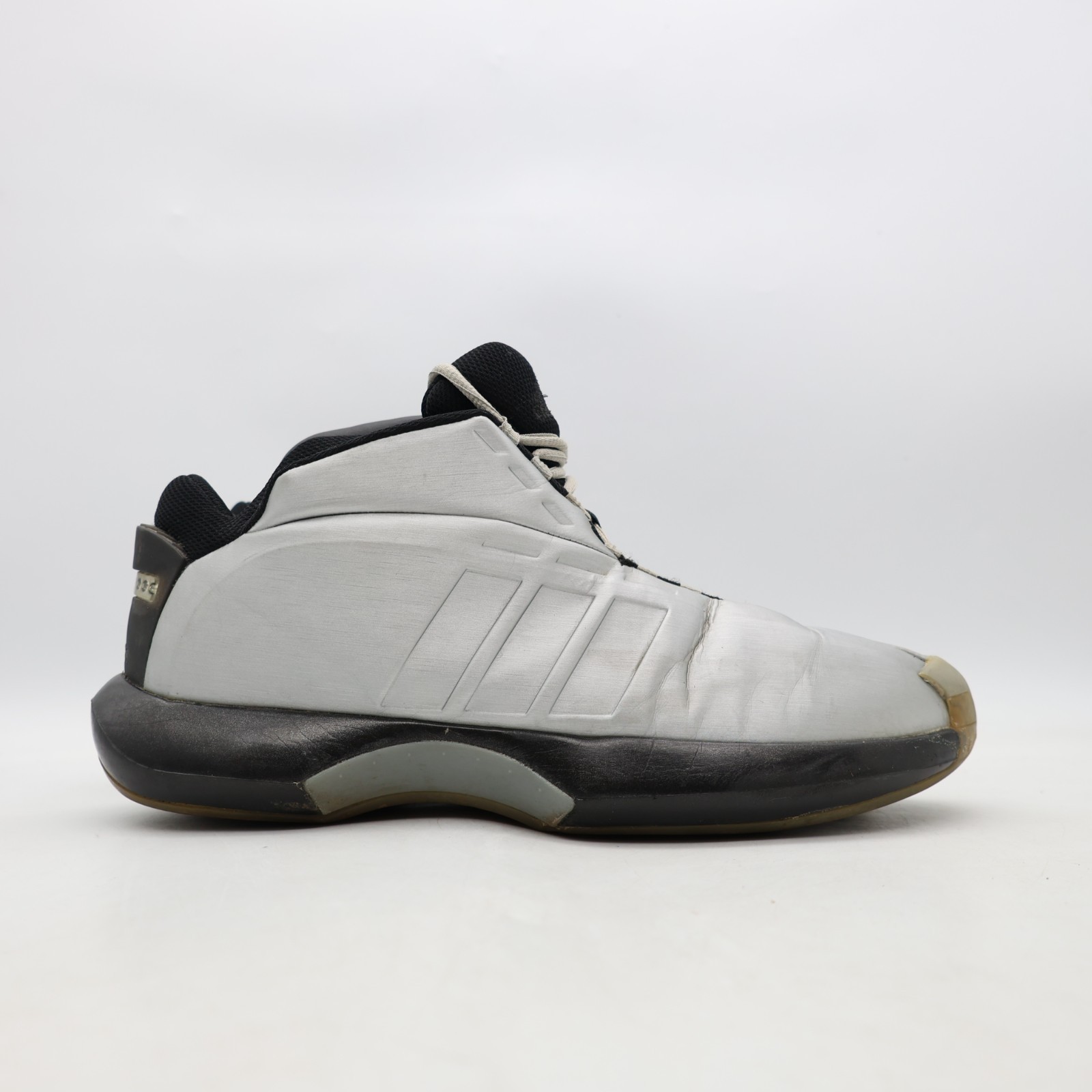Adidas Kobe Crazy 1 Metallic Silver Men’s Size 11 Grey Black Athletic Sneakers