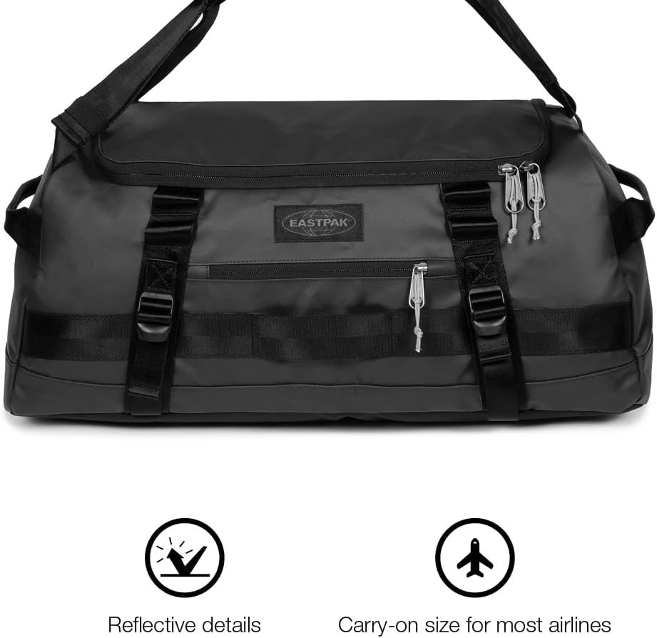 70L Waterproof Duffel Bag with Backpack Straps & Multiple Pockets