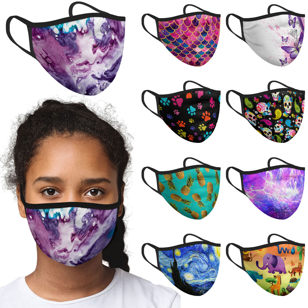 Washable Breathable Reusable Polyester Cotton Cloth Face Mask Cover for Adult