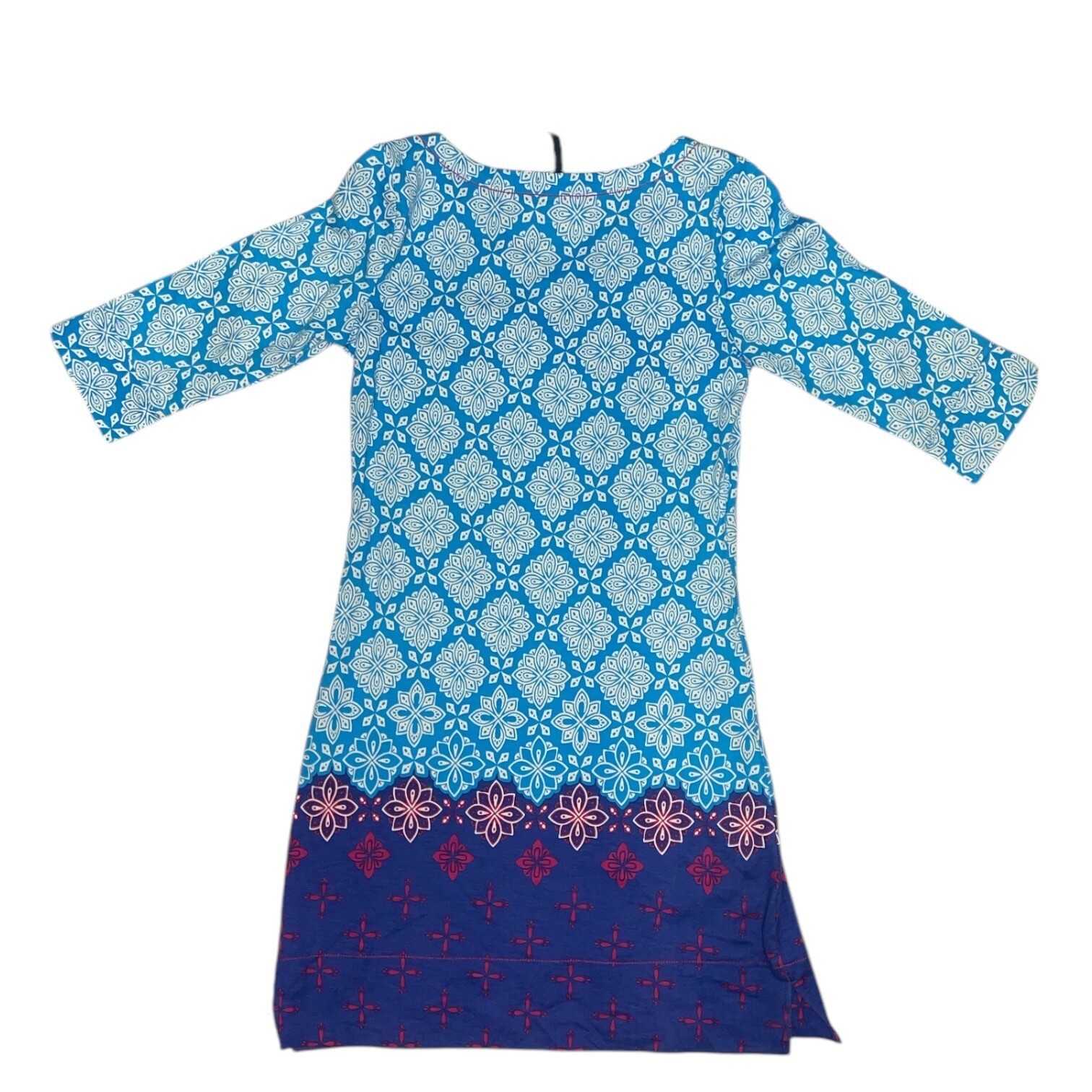 NWT Hatley Womens Lucy Dress Indigo Compass Roses Pattern S/P Cotton