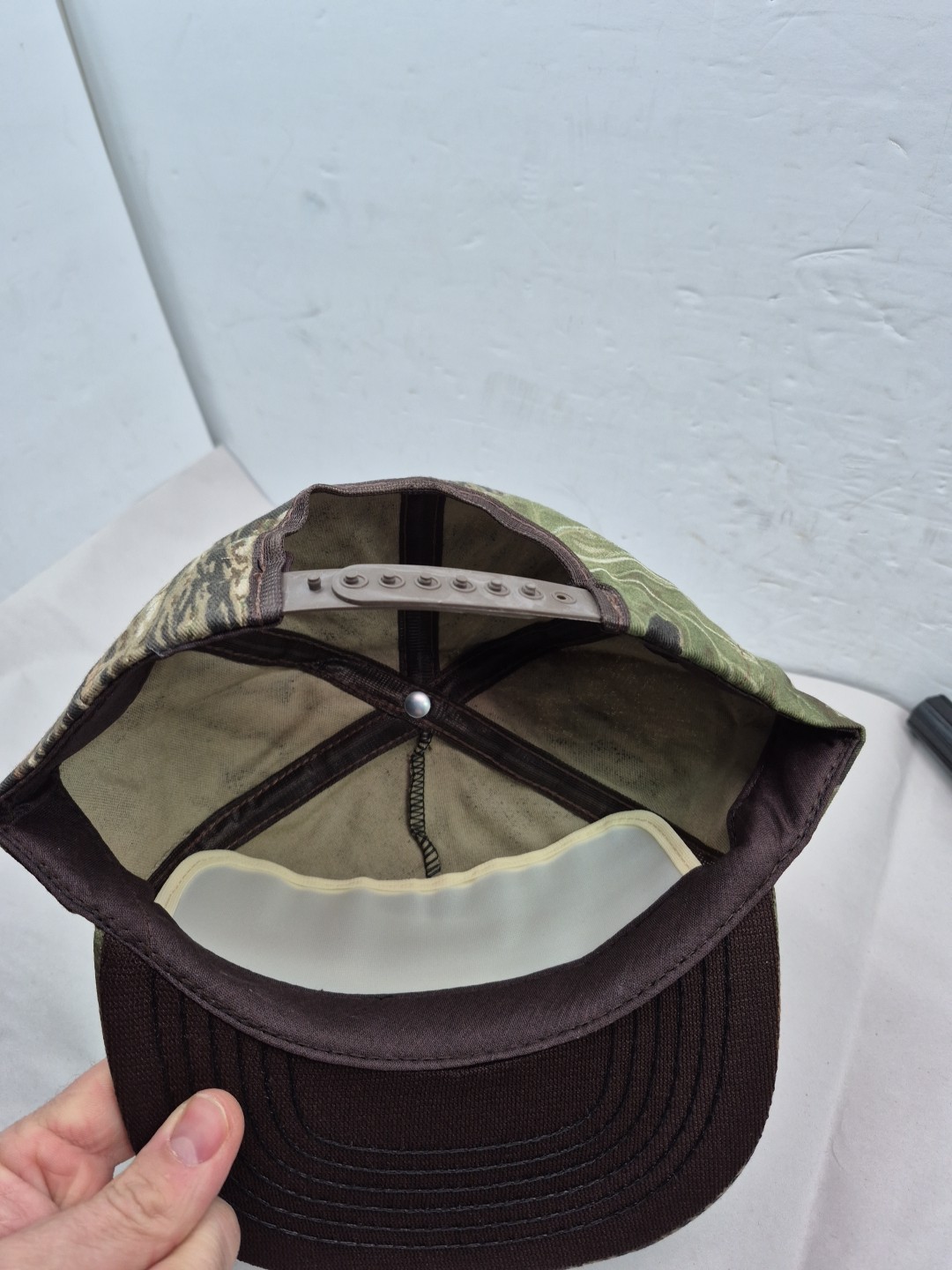 NOS Vintage 90s Ford Camo Trucker Hat Snapback Cap USA Made Work Wear