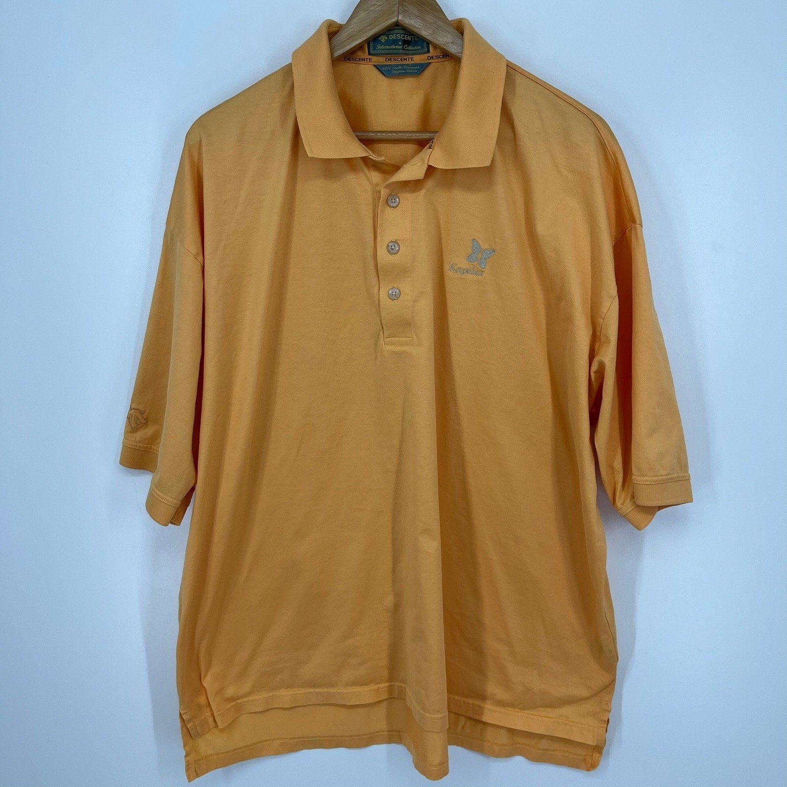 Descente International Collection Mens XXL Orange Kapalua Egyptian Cotton Polo