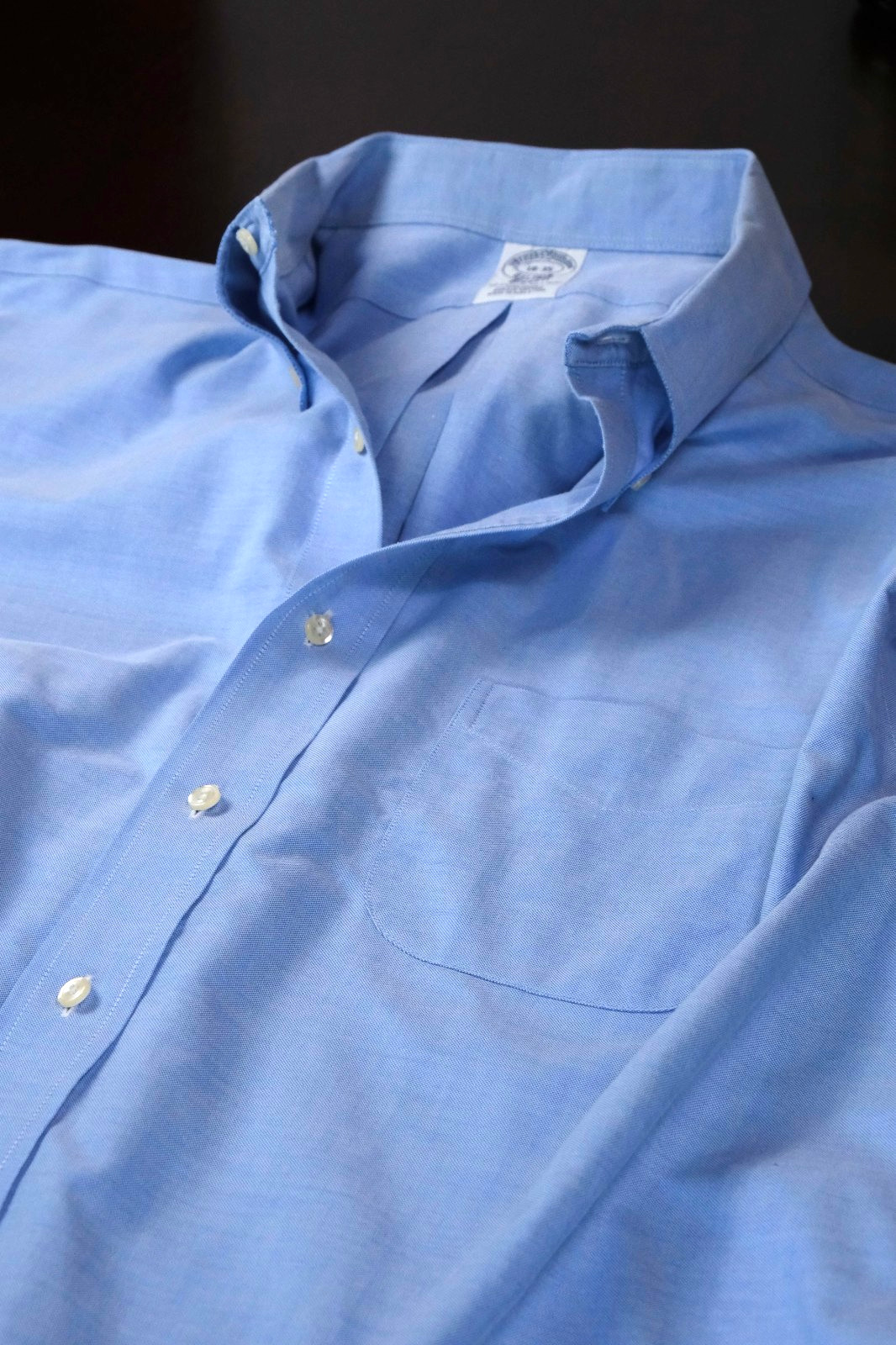 Brooks Brothers Classic Supima Cotton long sleeve button down blue shirt 17 – 35