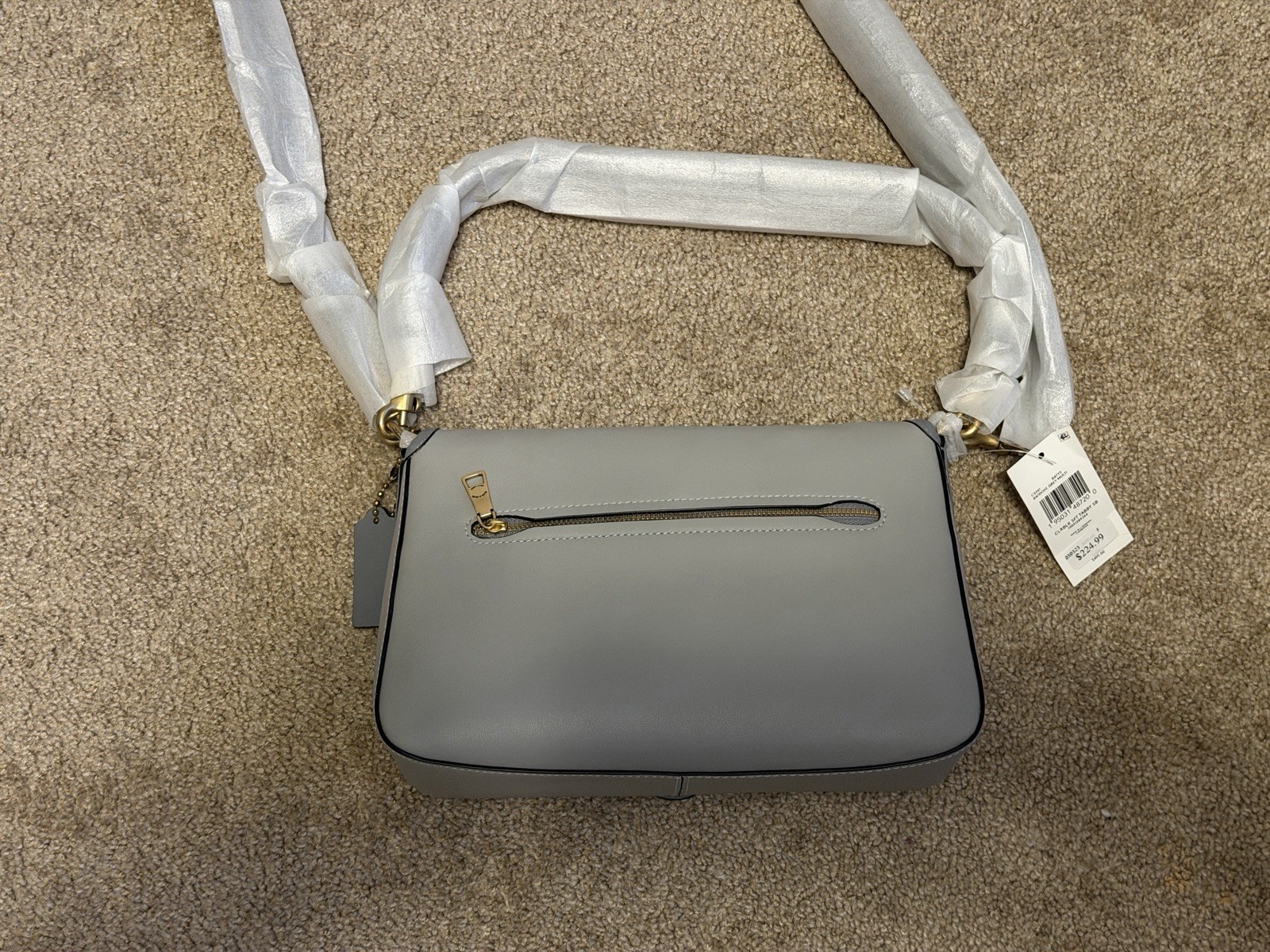 Coach Dove Grey Soft Tabby Purse NWT Leather Shoulder Bag