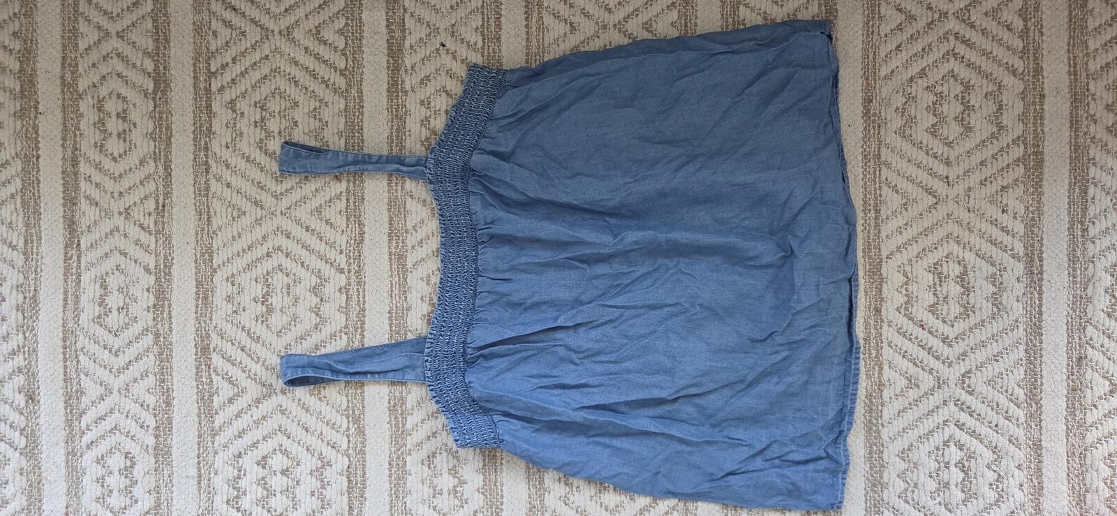 Old Navy Blue Smocked Spaghetti Strap Tank Top Size M