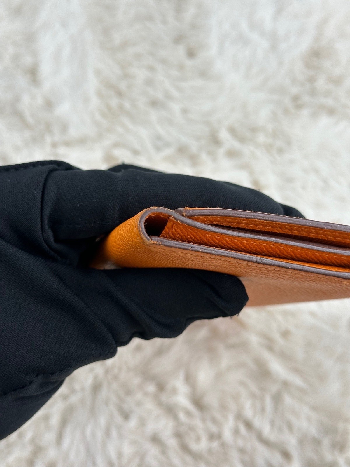 Hermes Pre-Owned Authentic Long Wallet Length 17 cm, width 1 cm, height 9 cm