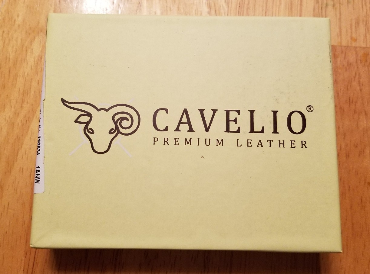 Cavelio High Premium Bifold Black Leather Wallet Card Holder ID Holder