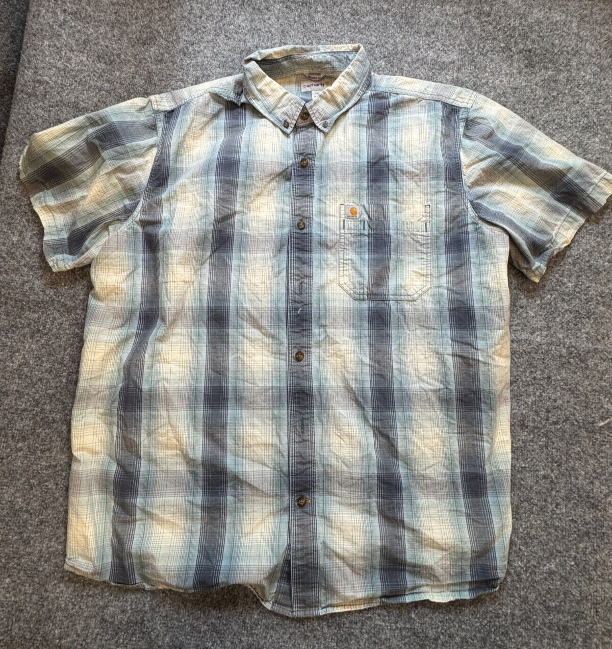 Carhartt Men’s Shirt Size 2XLarge Plaid Cotton Button-Down Shirt