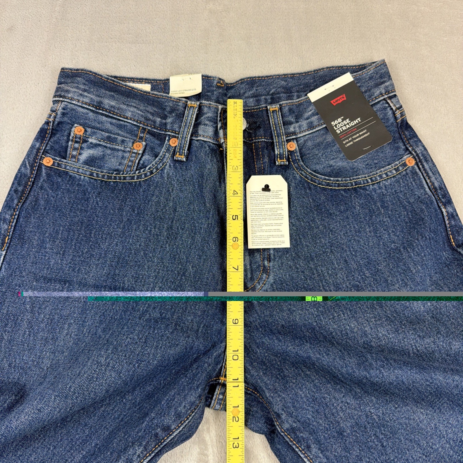 Levi’s 568 Premium Jeans Men’s Size 29×30 Loose Straight Blue Denim Cotton