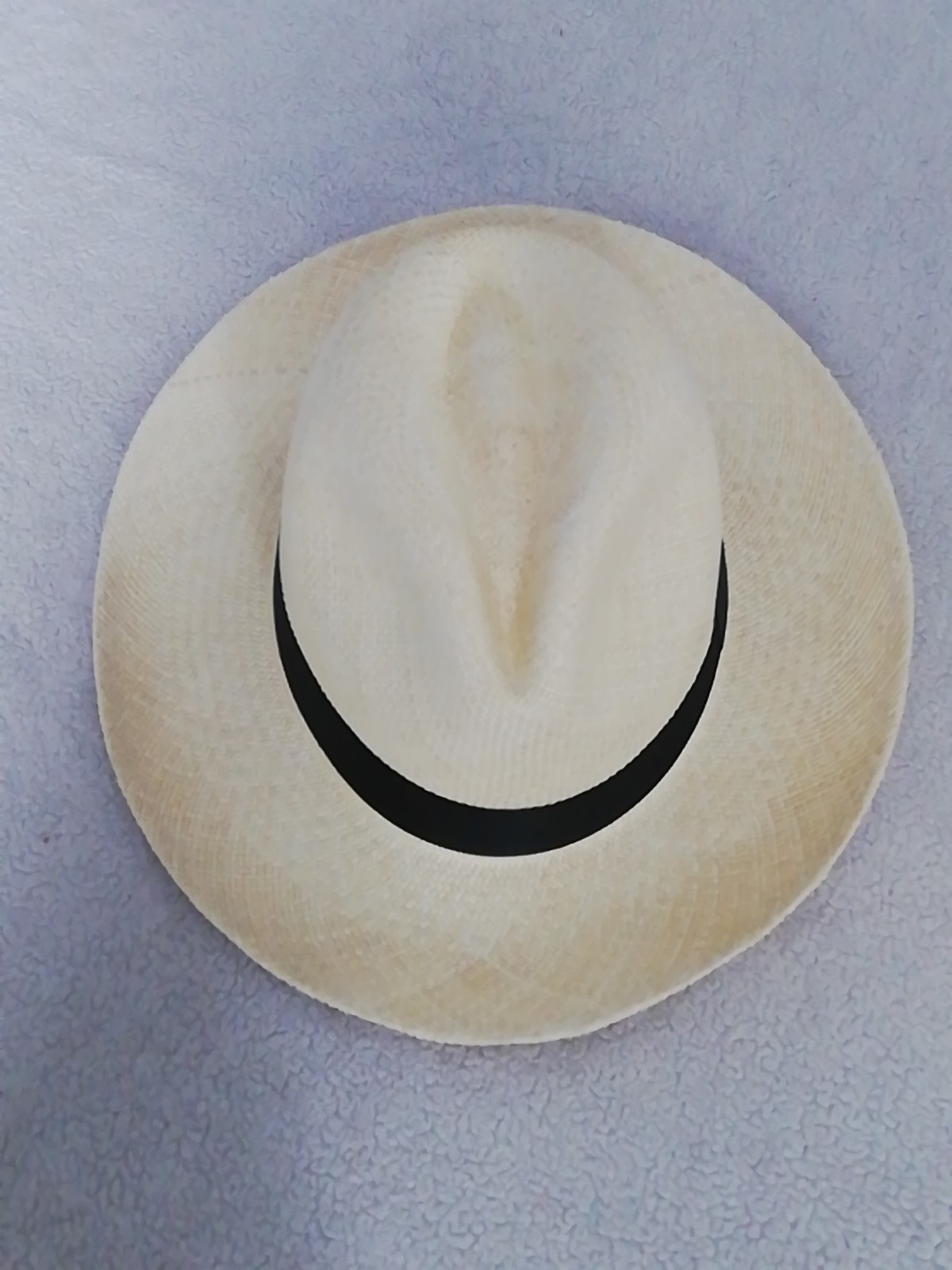 GENUINE ECUADOR “PANAMA HAT” 2.5 Inch Brim TOQUILLA STRAW 60Cm CLASSIC BEIGE