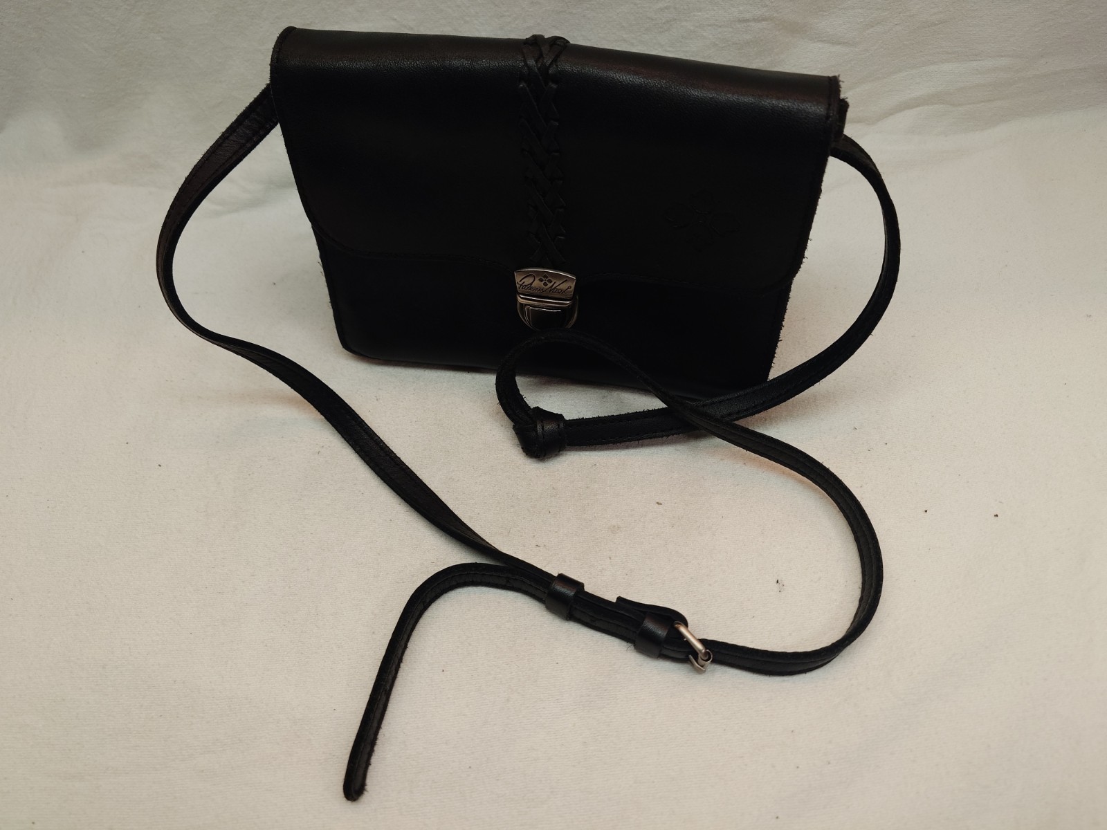 Patricia Nash Bianco Crossbody Organizer Black Zipper High Capacity