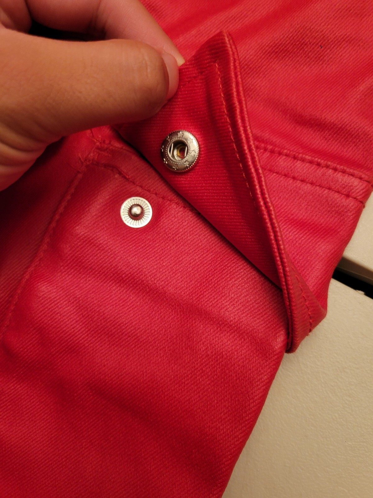 Purple Brand P004 Cargo Flared Jeans Men 30×30 Patent Film Red Designer