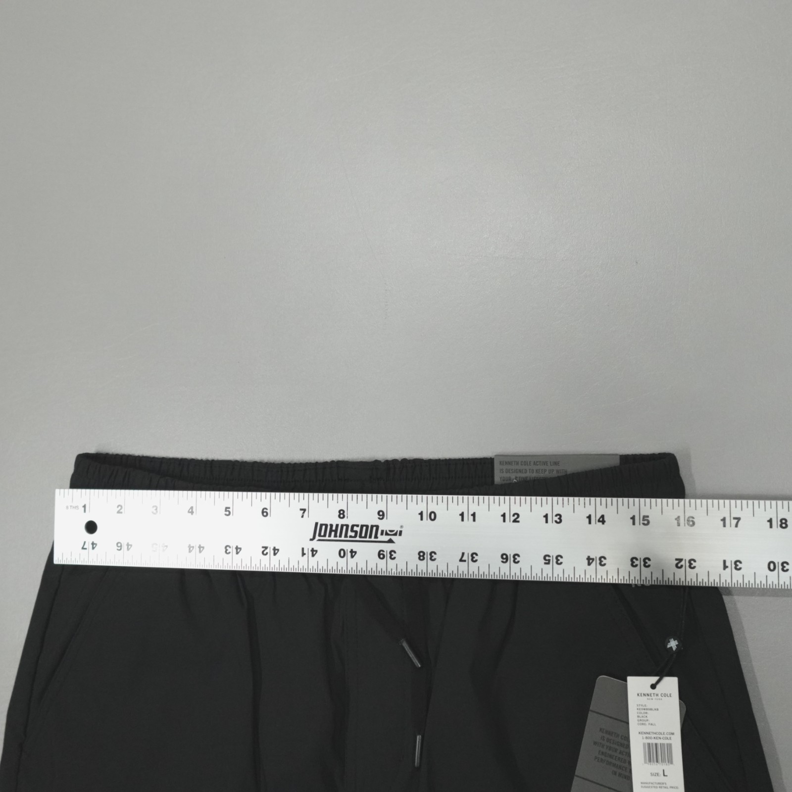 Kenneth Cole Performance Tech Jogger Cargo Tapered Woven Nylon Stretch Black