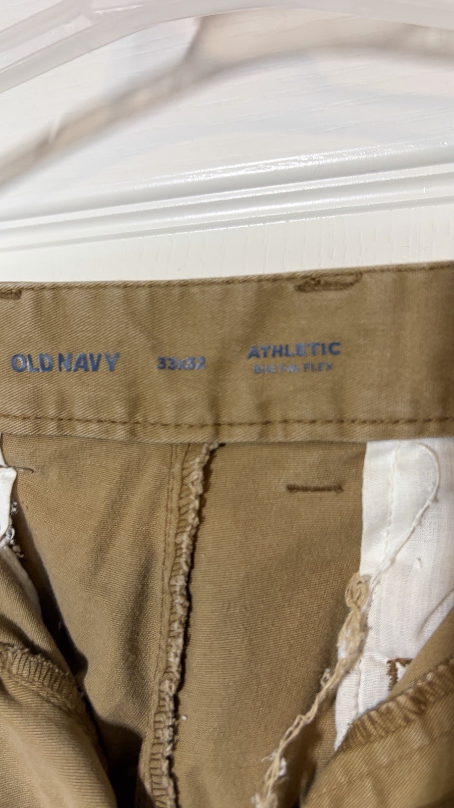 Old Navy Bundle Built-In Flex Men’s Beige Twill Chino Khaki Pants Straight 33