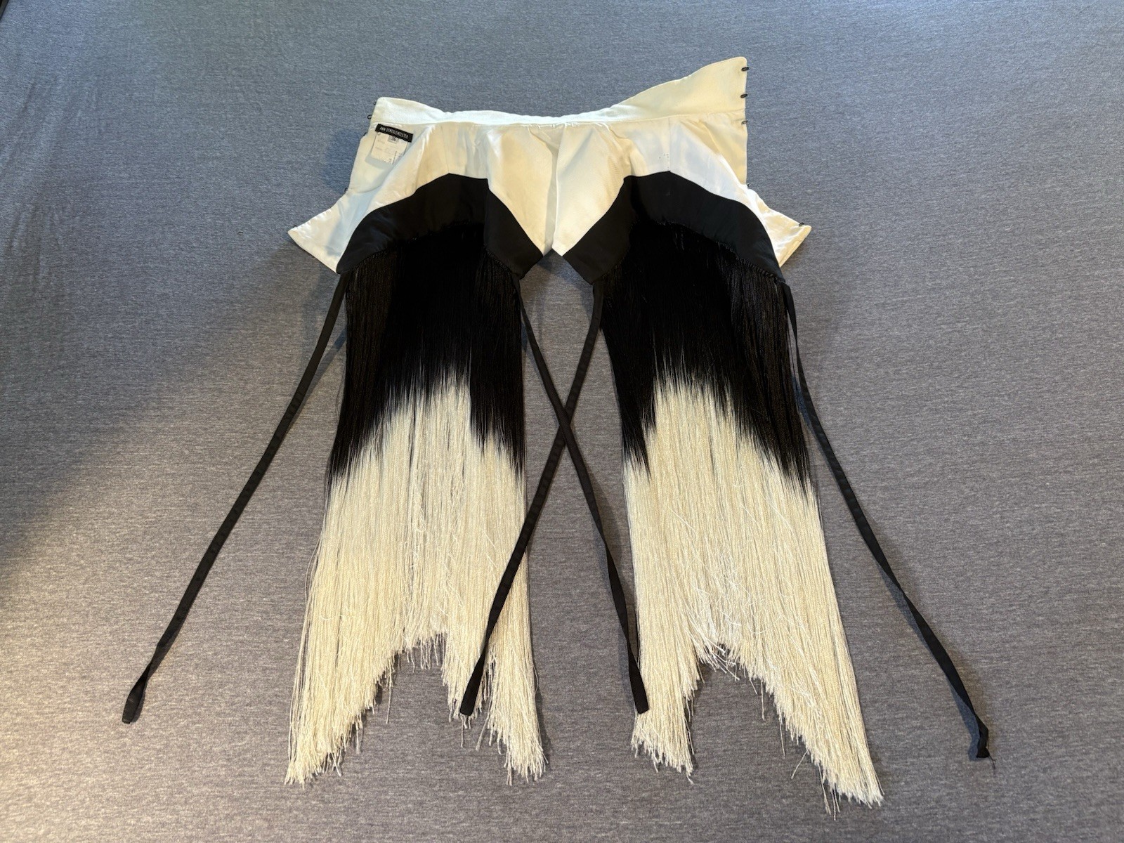 Ann Demeulemeester F/W 13 Fringe Priest Collar Cape Archival Runway Avant-garde