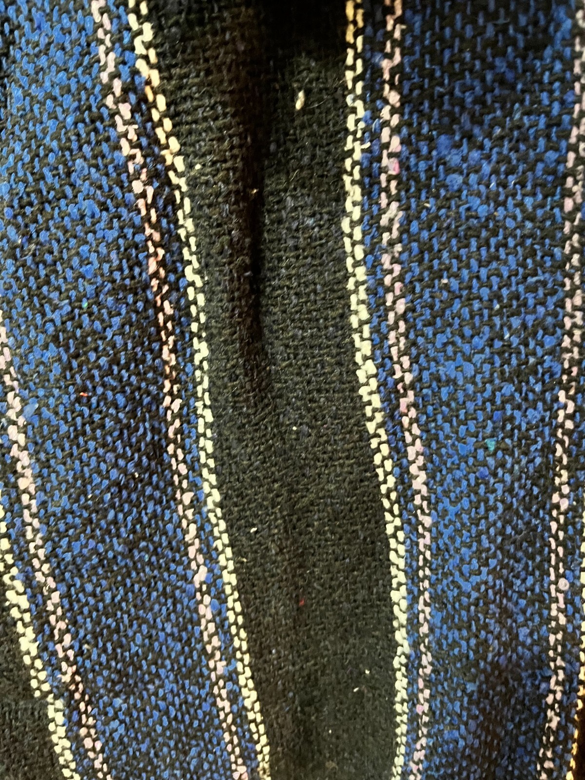 Blue Baja Artesanias VTG Siesta Jerga Mexican Hoody Trippie Hippie sz Medium
