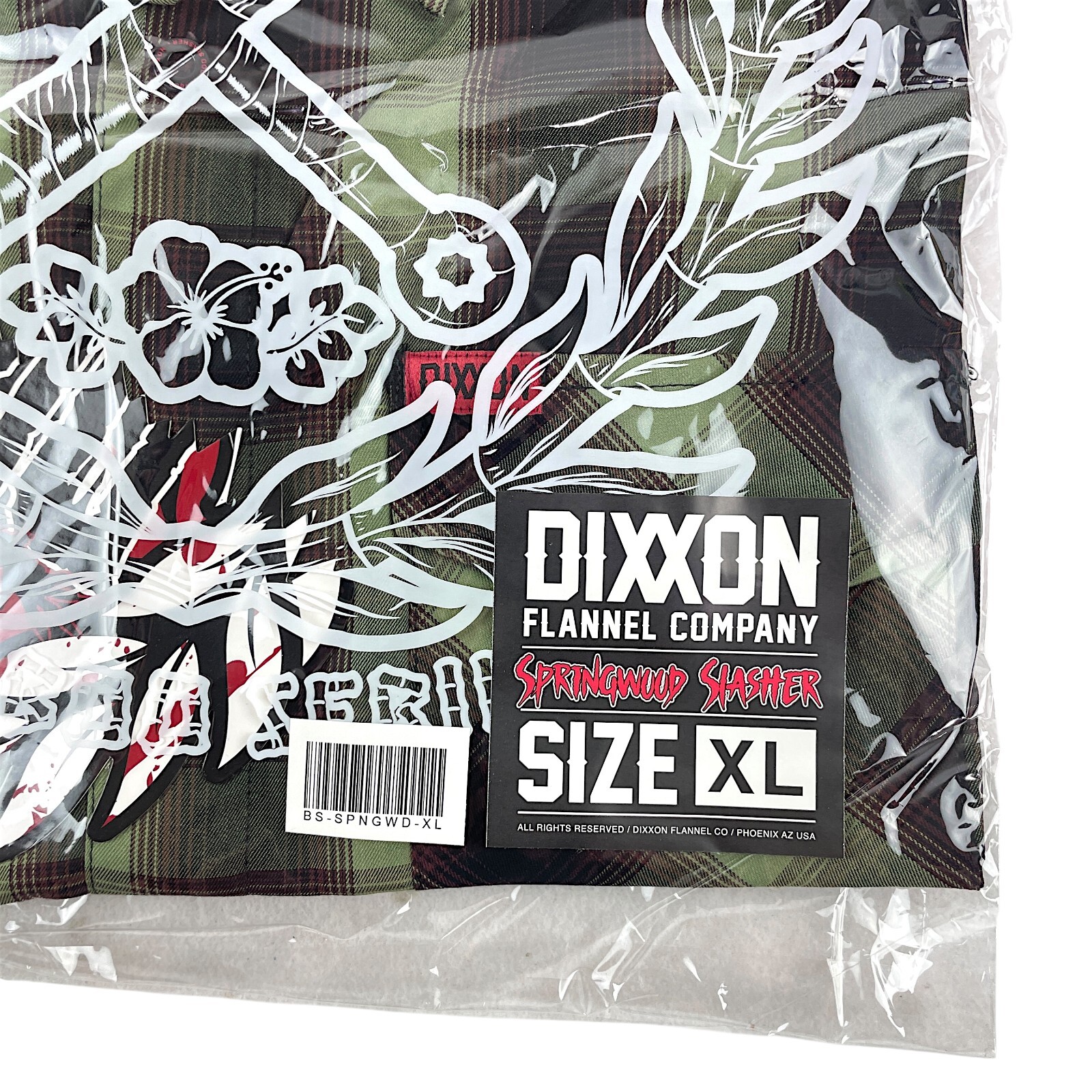 DIXXON Flannel The Springwood Slasher Men’s XL Bamboo Shirt Horror Series