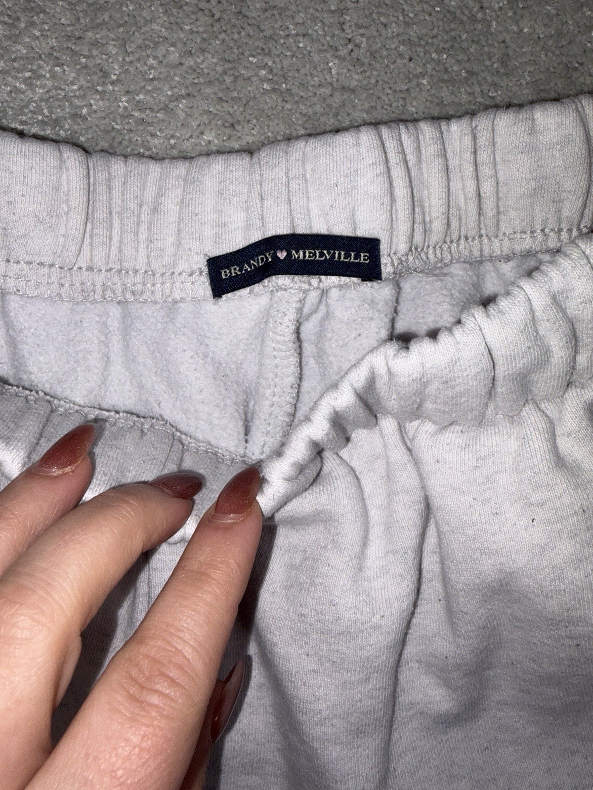 Womens Sweatpants Pants Joggers Brandy Melville PacSun Ash Heather Gray Os*
