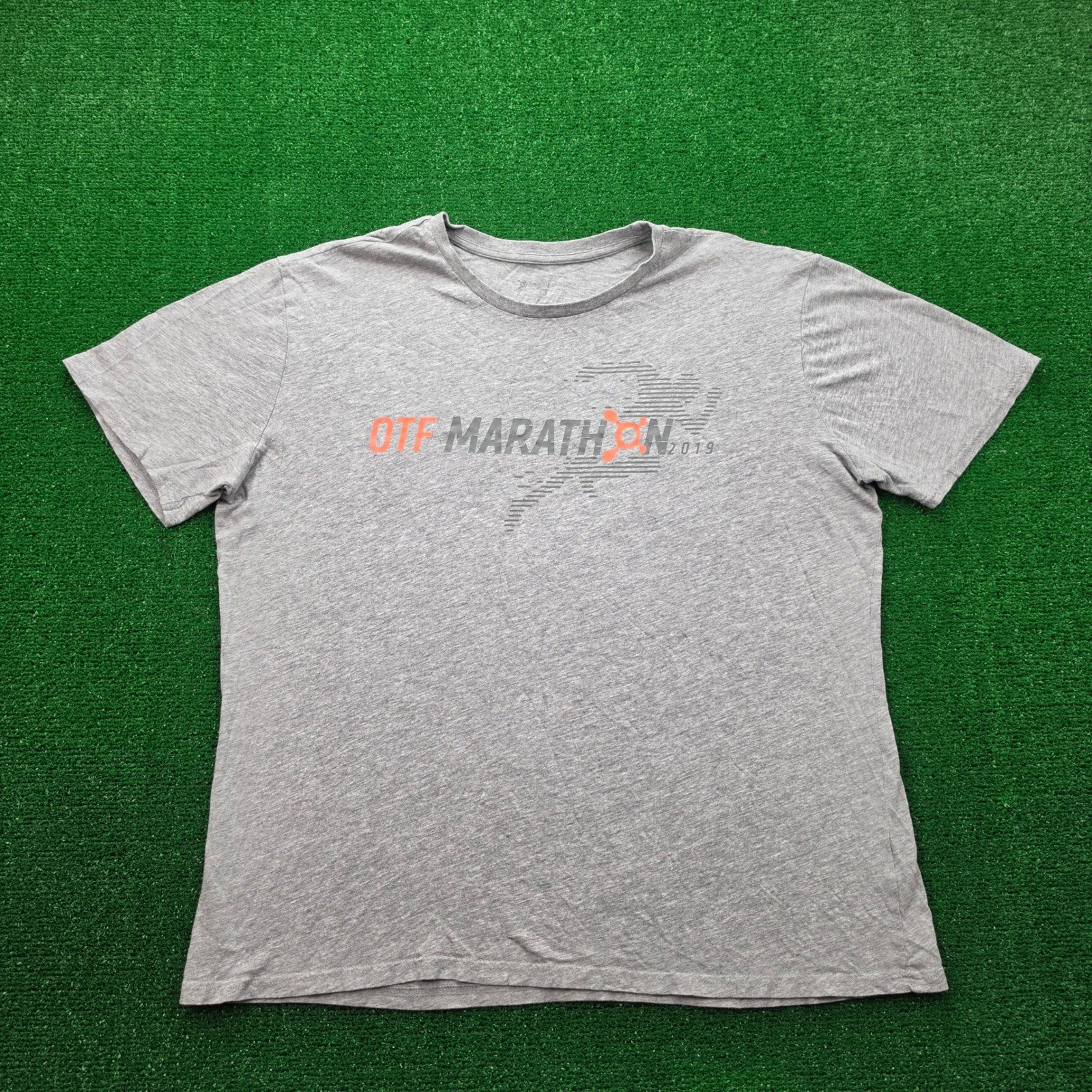 Orangetheory Fitness OTF Marathon 2019 Tshirt Mens XL Gray Gym Running Tee