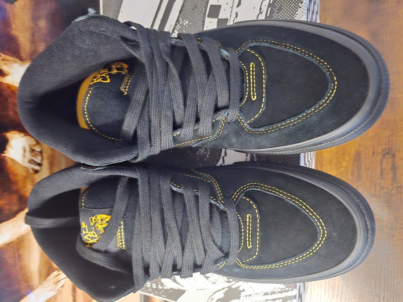 Vans Skate Half Cab Black Mustard VN0A5FCDBLN Men’s Size 12 US Shoes NEW SKATE