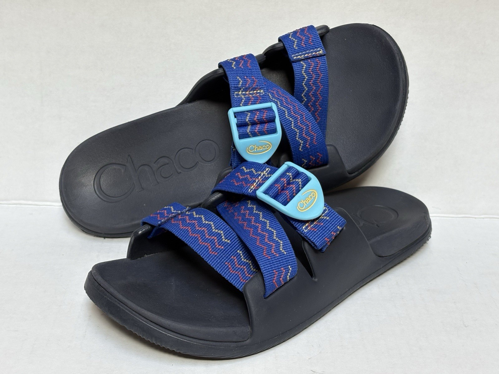 Chaco Chillos Slide Sandal Women’s Sz 8 BLUE Adjustable Straps JCH109584 ~ MINT!