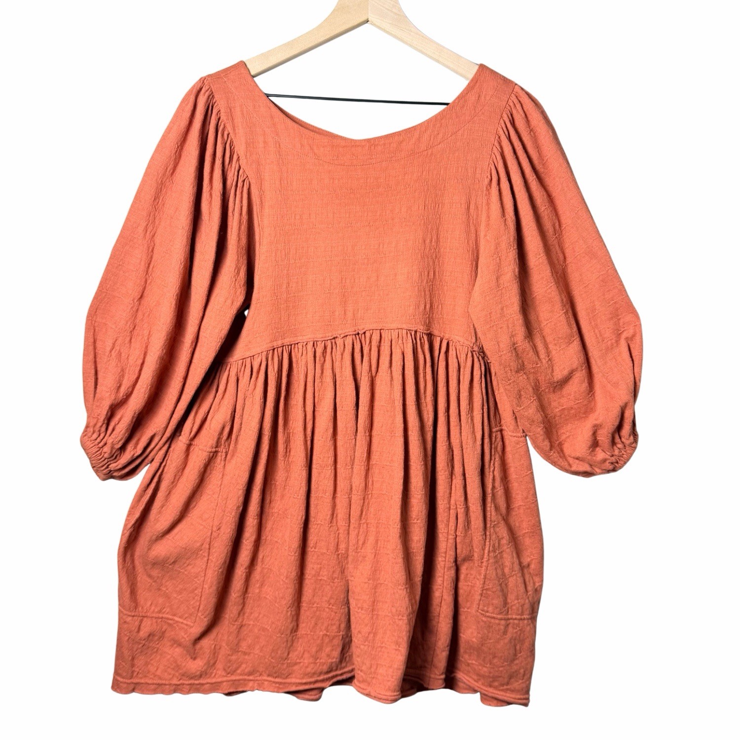 Free People Beach Get Obsessed Babydoll Tunic Dress Balloon Sleeve Size XS