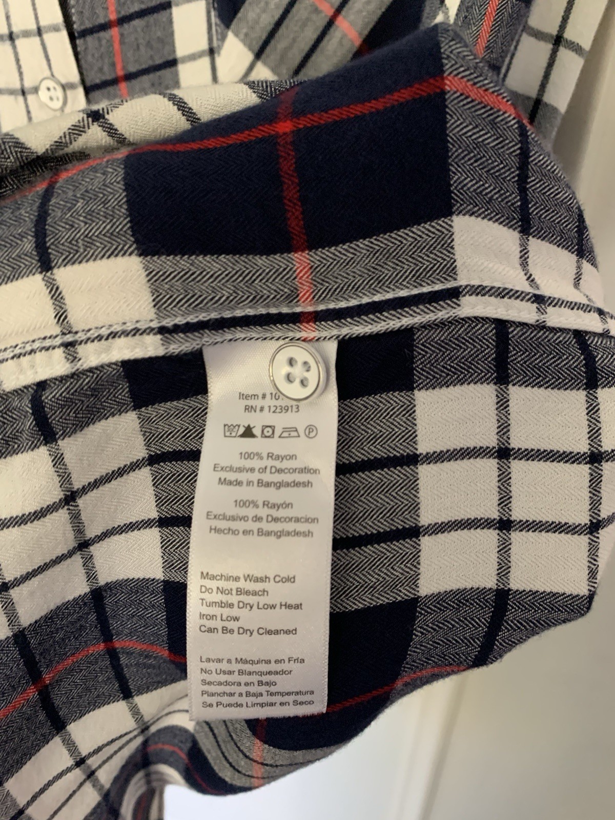 JACHS GIRLFRIEND Women’s L Plaid Button-Up Collared Short Sleeve Blouse Pockets