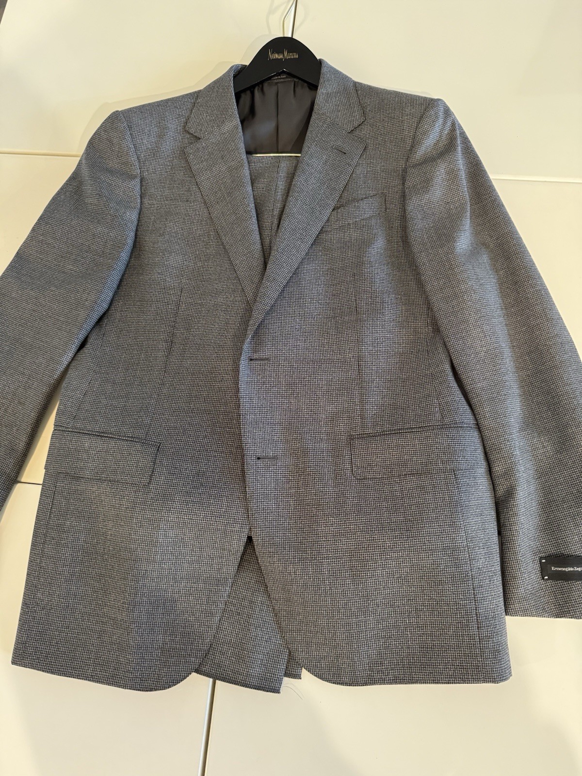 Ermenegildo Zegna Milano Drop 7 Grey Wool 2-PC Suit IT52 Made In Italy