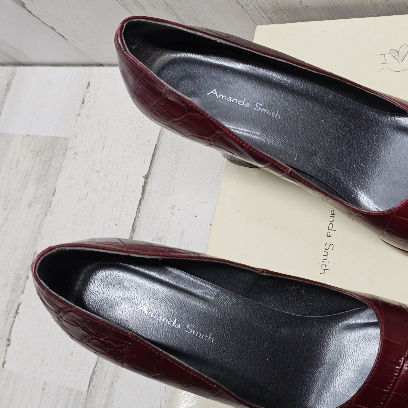 Amanda Smith 9M Leather Open Toe Heels Pump High (3-3.9 in)