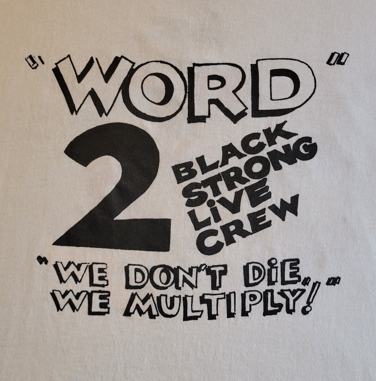 DetRetro313 “WE BAY-BAY KIDS” TWO-SIDED ORIGINAL SCREEN PRINTED IN 1990 XXXL