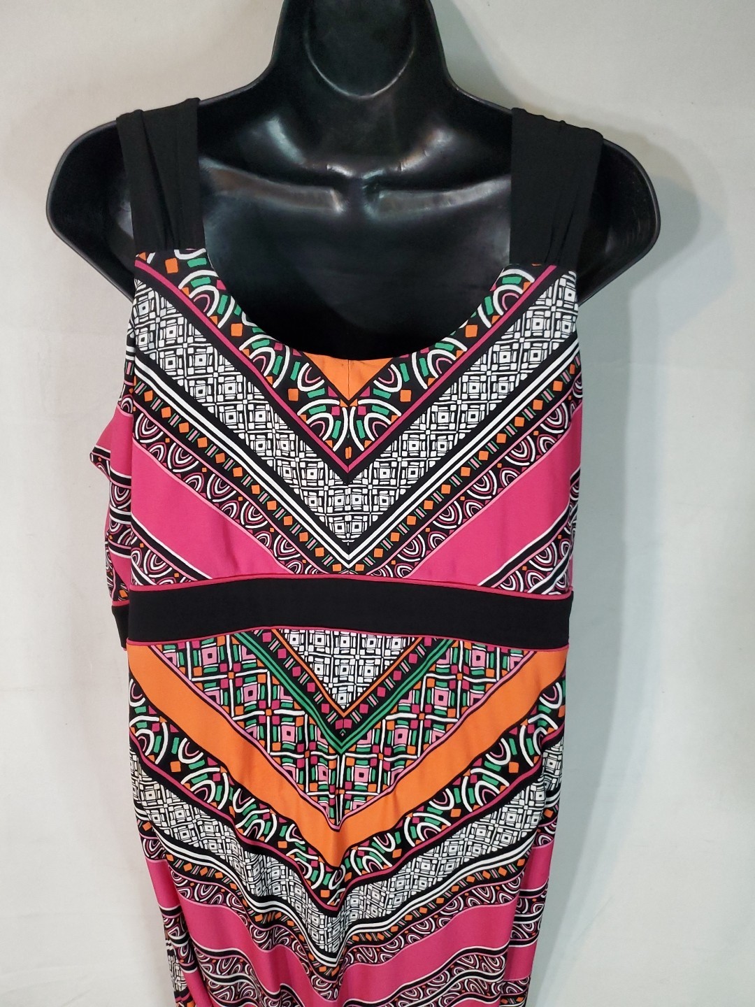 Catherines women dress size 14/16W sleeveless stretch tank maxi dress