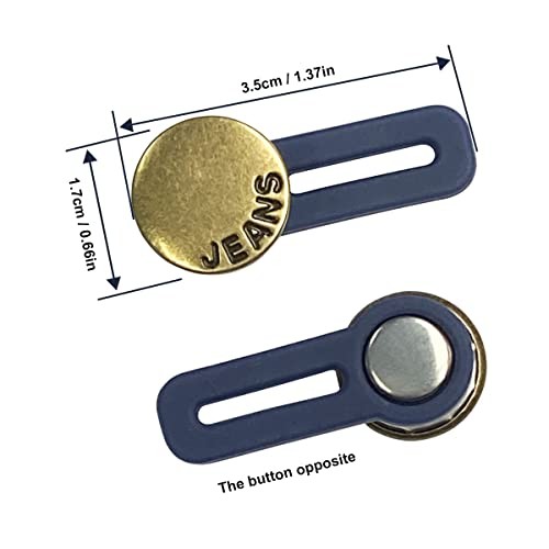10 Pcs Expander Button for Extender Jeans Pants Collar, 5 Styles Pants Waist