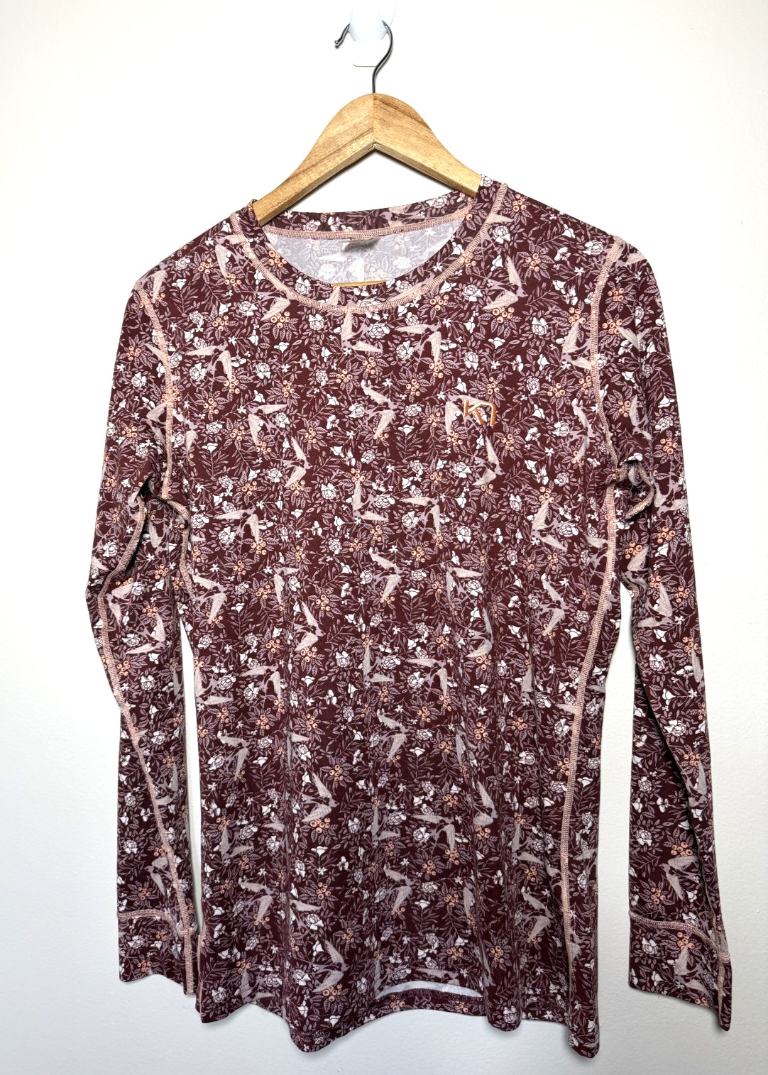 Kari Traa Top Womens XL Fryd Long Sleeve Base Layer Quick Dry 4-Way Stretch
