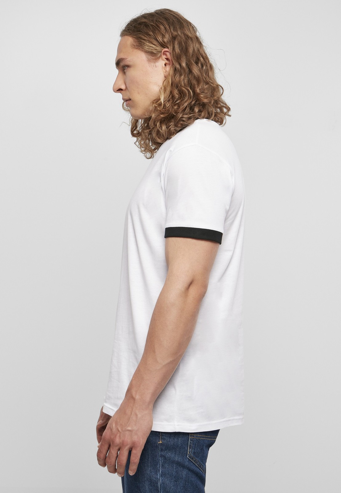 Build Your Brand Basic Ringer Tee BB022 – Short Sleeves and Crew Neck