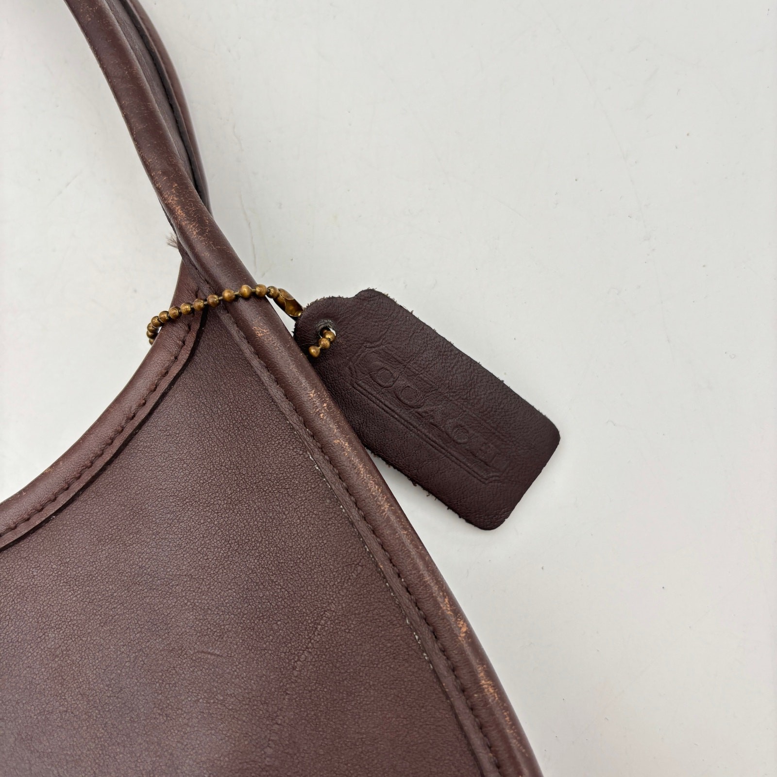 Vintage Coach Mini Ergo Mahogany Handbag Satchel Leather Hobo 9027 Made in USA