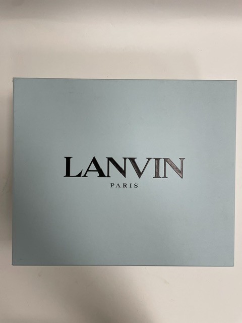 Lanvin Paris Black Floral Platform Sandal Heels Ankle Strap EU37 US 7 MSRP $2145