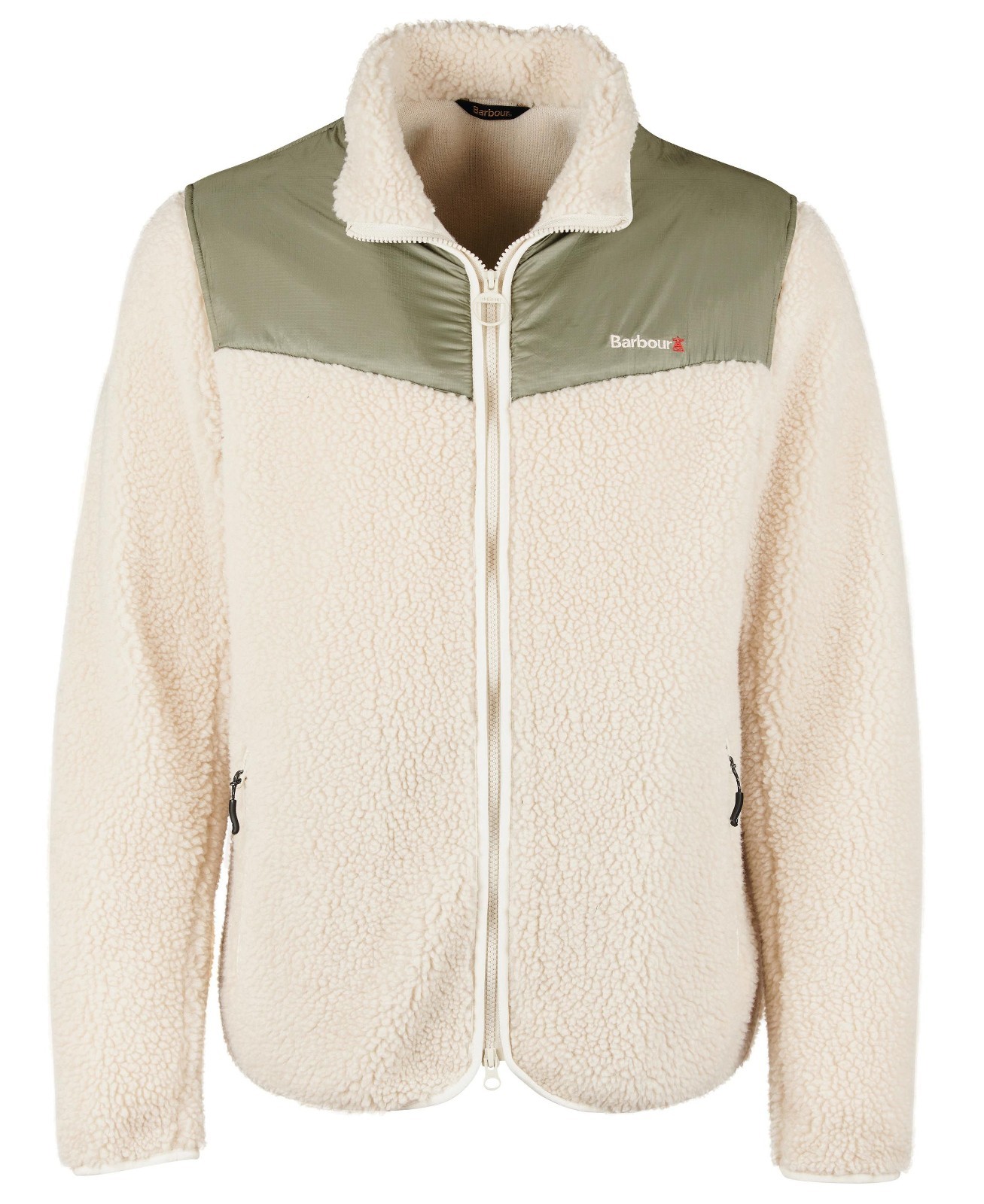 Barbour Axix Fleece Jacket in Ecru – Size: M