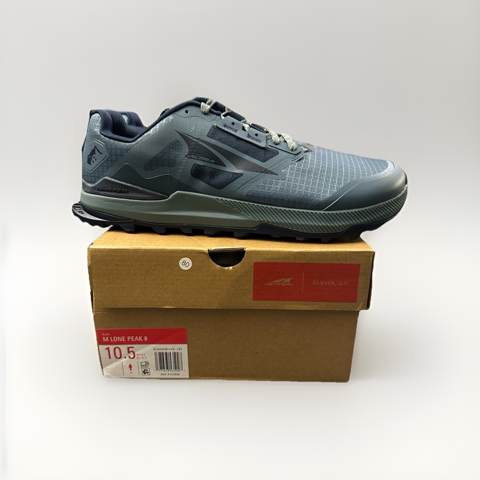 Altra Lone Peak 8 Men’s Size 10.5 Blue Trail Running Shoes