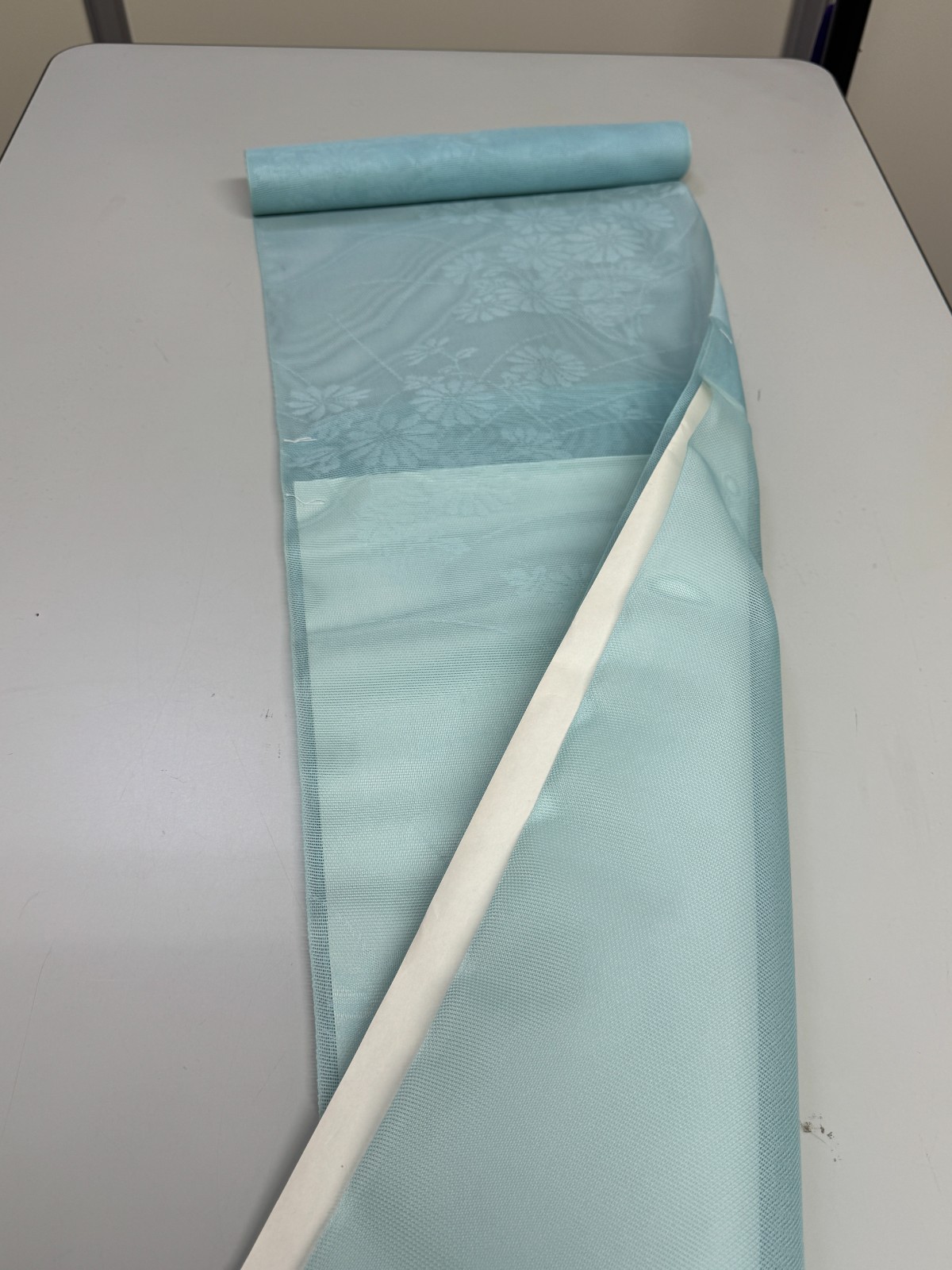 Japanese Vintage Kimono Fabric cloth Boro silk Blue tradition 35.4×13.7 in